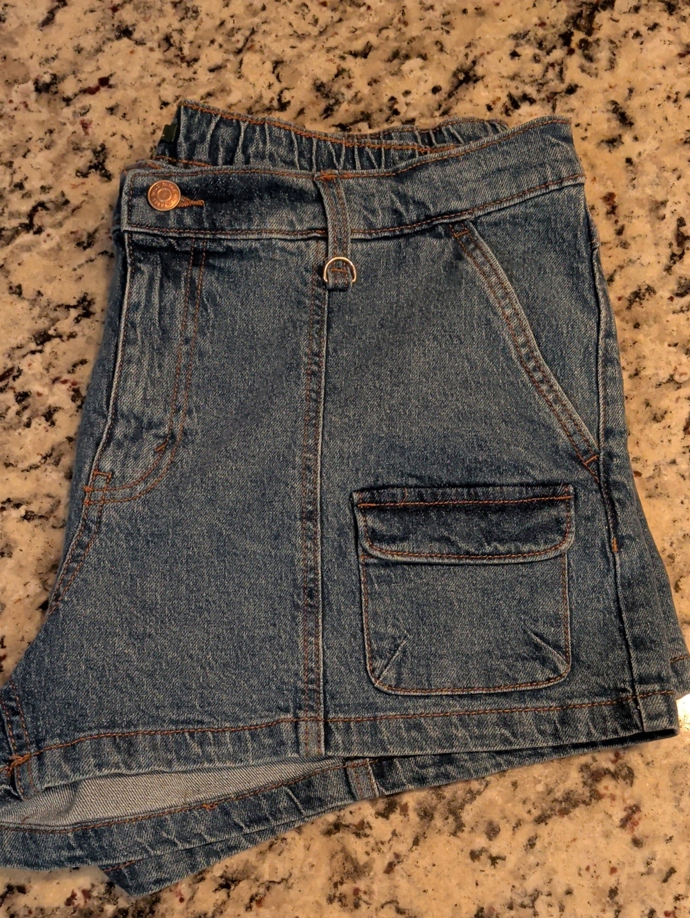wild fable Target Blue Denim Shorts with Button Front